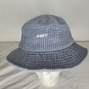 Obey OS Bold light Blue Corduroy Cotton Bucket Hat